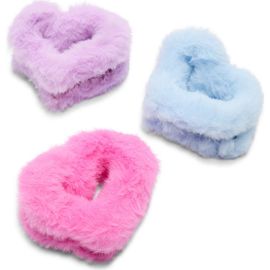 Capelli New York Capelli New York Kids' 3-Pack Fuzzy Heart Claw Clips