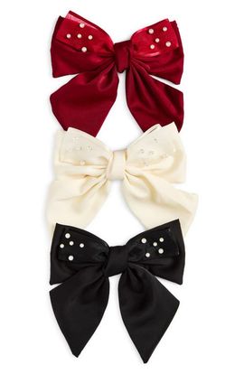 Capelli New York Capelli New York Kids' 3-Pack Pearl Bow Hair Clips