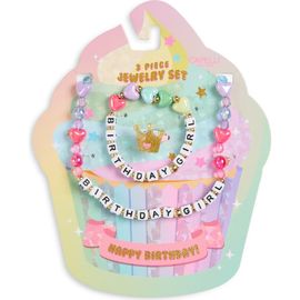 Capelli New York Capelli New York Kids' 3-Piece Birthday Girl Ring, Bracelet & Necklace Set