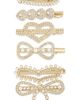 Capelli New York Capelli New York Kids' 6-Pack of Crystal & Faux Pearl Hair Clips - 1