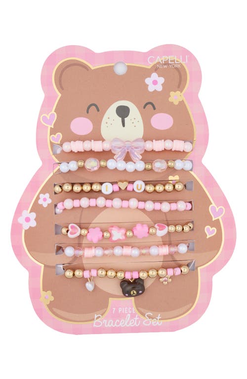 Capelli New York Capelli New York Kids' 7-Piece Bear Bracelet Set