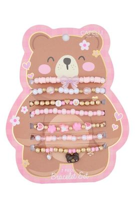Capelli New York Capelli New York Kids' 7-Piece Bear Bracelet Set