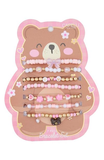 Capelli New York Capelli New York Kids' 7-Piece Bear Bracelet Set