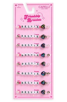 Capelli New York Capelli New York Kids' 8-Piece Bestie Friendship Bracelet Set