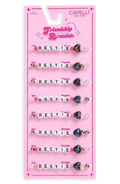 Capelli New York Capelli New York Kids' 8-Piece Bestie Friendship Bracelet Set