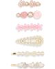Capelli New York Capelli New York Kids' Assorted 6-Pack Faux Pearl Hair Clips Set - 1