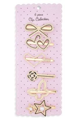 Capelli New York Capelli New York Kids' Assorted 6-Pack Hair Clips Set