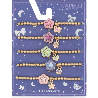 Capelli New York Capelli New York Kids' BFF Set of 5 Assorted Bracelets