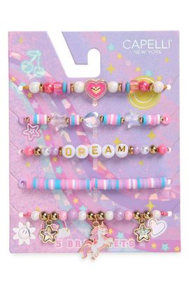 Capelli New York Capelli New York Kids' Set of 5 Dream Horse Stretch Bracelets