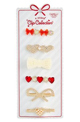 Capelli New York Capelli New York Kids' Six-Pack Dressy Hair Clips