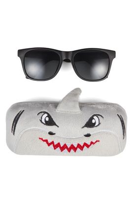 Capelli New York Capelli New York Kids' Square Sunglasses & 3D Shark Case Set