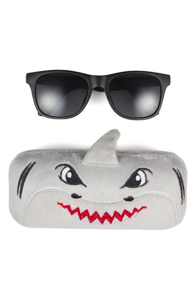 Capelli New York Capelli New York Kids' Square Sunglasses & 3D Shark Case Set