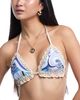 Capittana Capittana Acacia Retro Blue Crochet Trim Bikini Top - 2