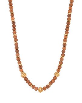 Capucine De Wulf Capucine De Wulf Berry Teak Beaded Petite Strand Necklace, 16-18