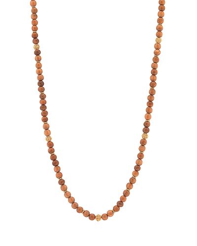 Capucine De Wulf Capucine De Wulf Berry Teak Beaded Strand Necklace, 32