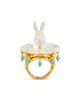 Capucine De Wulf Capucine De Wulf Villandry Mixed Stone Bunny On Flower Ring in 18K Gold Plated - 5