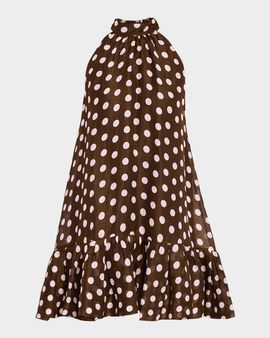 Cara Cara Arca Mini Dress in Joelle Dot Brown