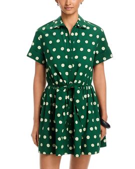 cara cara green dress Cara Dress Green Navy Embroidery main image 1