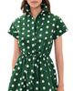 Cara Cara Cara Cara Asbury Mini Dress Polka Dot Green - 1