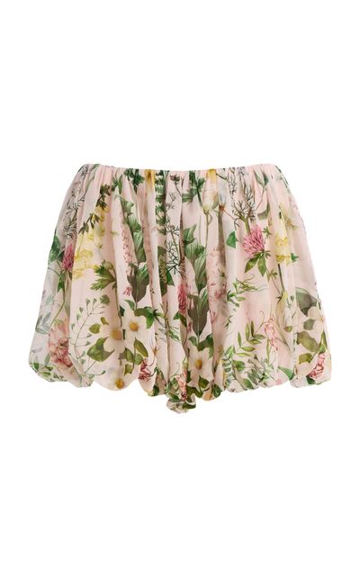 Cara Cara Cara Cara Bloom Floral SilkChiffon Shorts