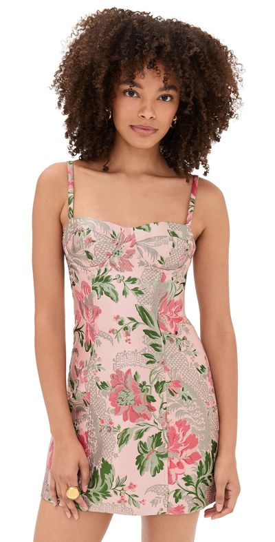 Cara Cara Cara Cara Claudine Mini Dress Jacquard PinkFlower