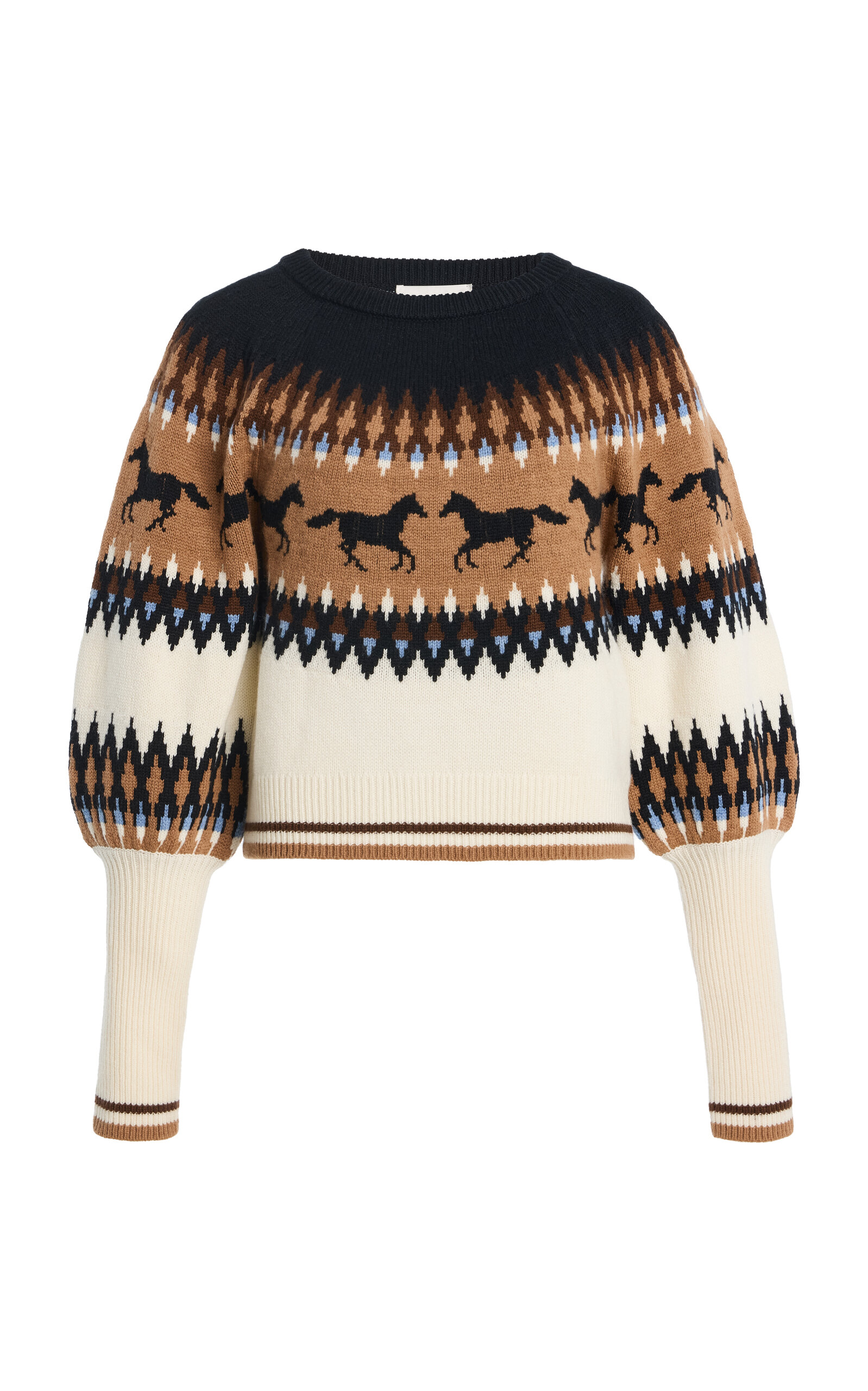 Cara Cara Cara Cara Colton Intarsia WoolCashmere Pullover