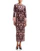 Cara Cara Cara Cara Dayna Printed Feather Trim Maxi Dress - 1