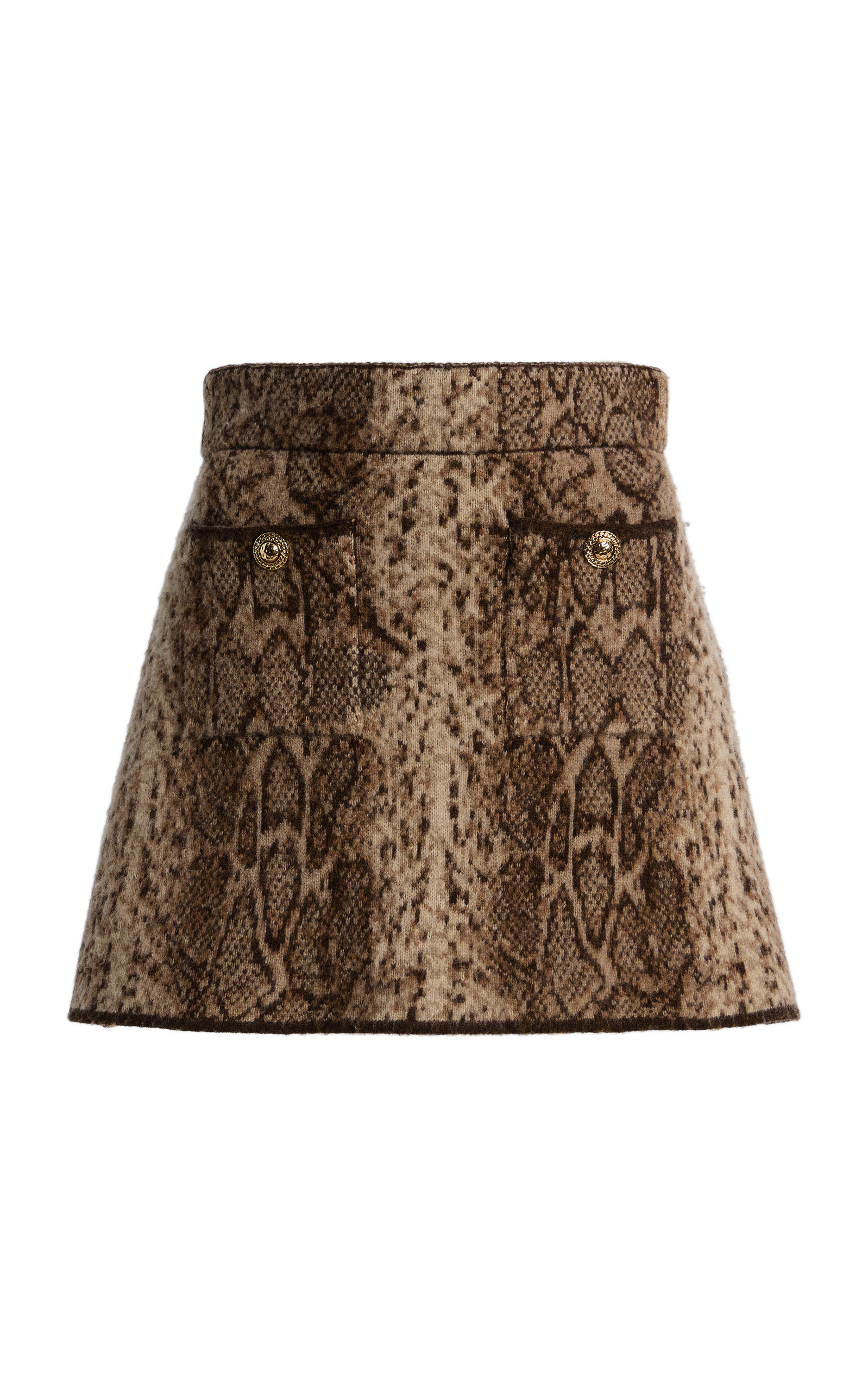 Cara Cara Cara Cara Dayton SnakePrint Wool Mini Skirt