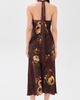 Cara Cara Cara Cara Fara Silk Dress Ariana Flora Merlot - 3