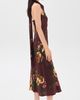 Cara Cara Cara Cara Fara Silk Dress Ariana Flora Merlot - 4