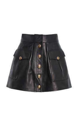 Cara Cara Cara Cara Fatima Lamb Leather Mini Skirt