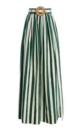 Cara Cara Cara Cara Greenfield Striped Cotton Maxi Skirt