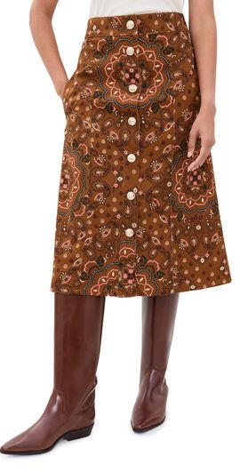 Cara Cara Cara Cara Juniper Midi Skirt Bandana Camel