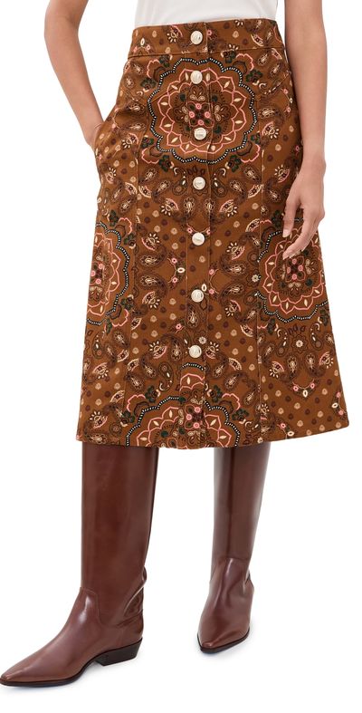 Cara Cara Cara Cara Juniper Midi Skirt Bandana Camel