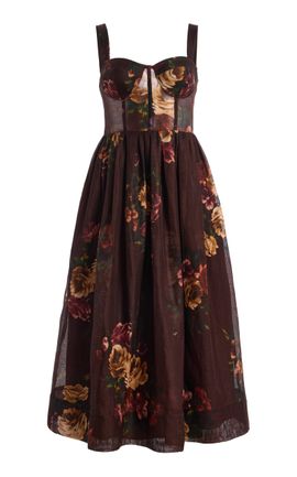 Cara Cara Cara Cara Phoebe LinenSilk Midi Dress