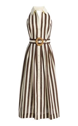 Cara Cara Cara Cara Quentin Striped Cotton Midi Shirt Dress