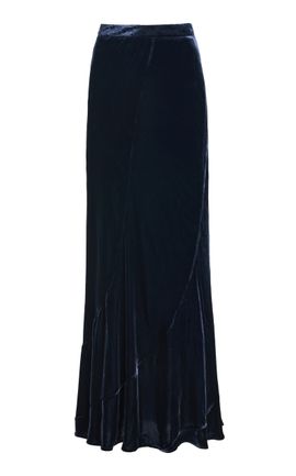 Cara Cara Cara Cara Samara SilkBlend Velvet Maxi Skirt