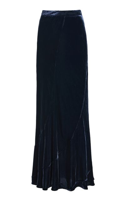 Cara Cara Cara Cara Samara SilkBlend Velvet Maxi Skirt