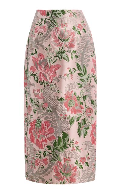 Cara Cara Cara Cara Sienna Floral Jacquard Midi Skirt