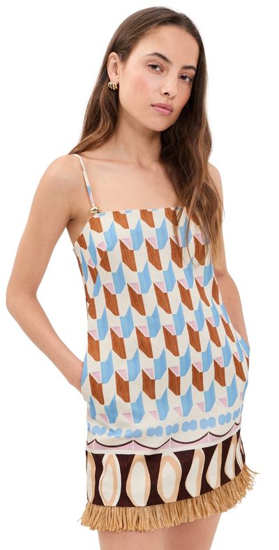 Cara Cara Valencia Mini Dress Talavera Tile Ivory