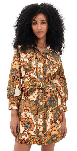Cara Cara Cara Cara Villena Corduroy Dress Vintage Patchwork Blue