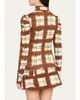 Cara Cara Chira Blurred Plaid Turtleneck Top - 3