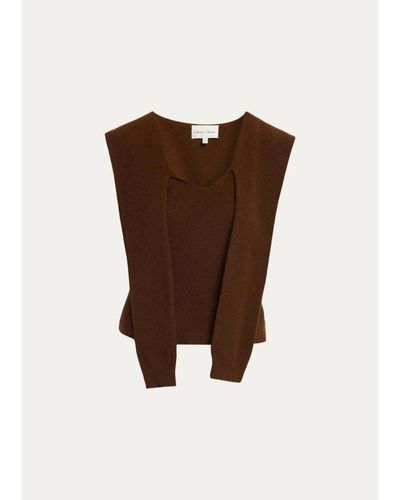 Cara Cara Ember Fitted V-Neck Combo Top