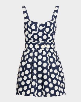 Cara Cara Etna Belted Polka Dot Mini Dress
