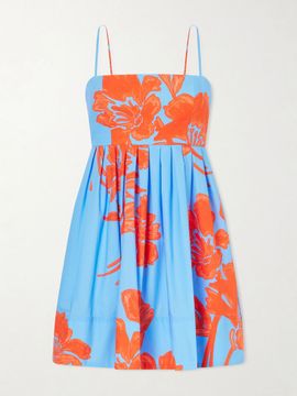 CARA CARA Leo floral-print cotton-poplin midi dress