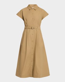 Cara Cara Sawyer Belted A-Line Midi Dress