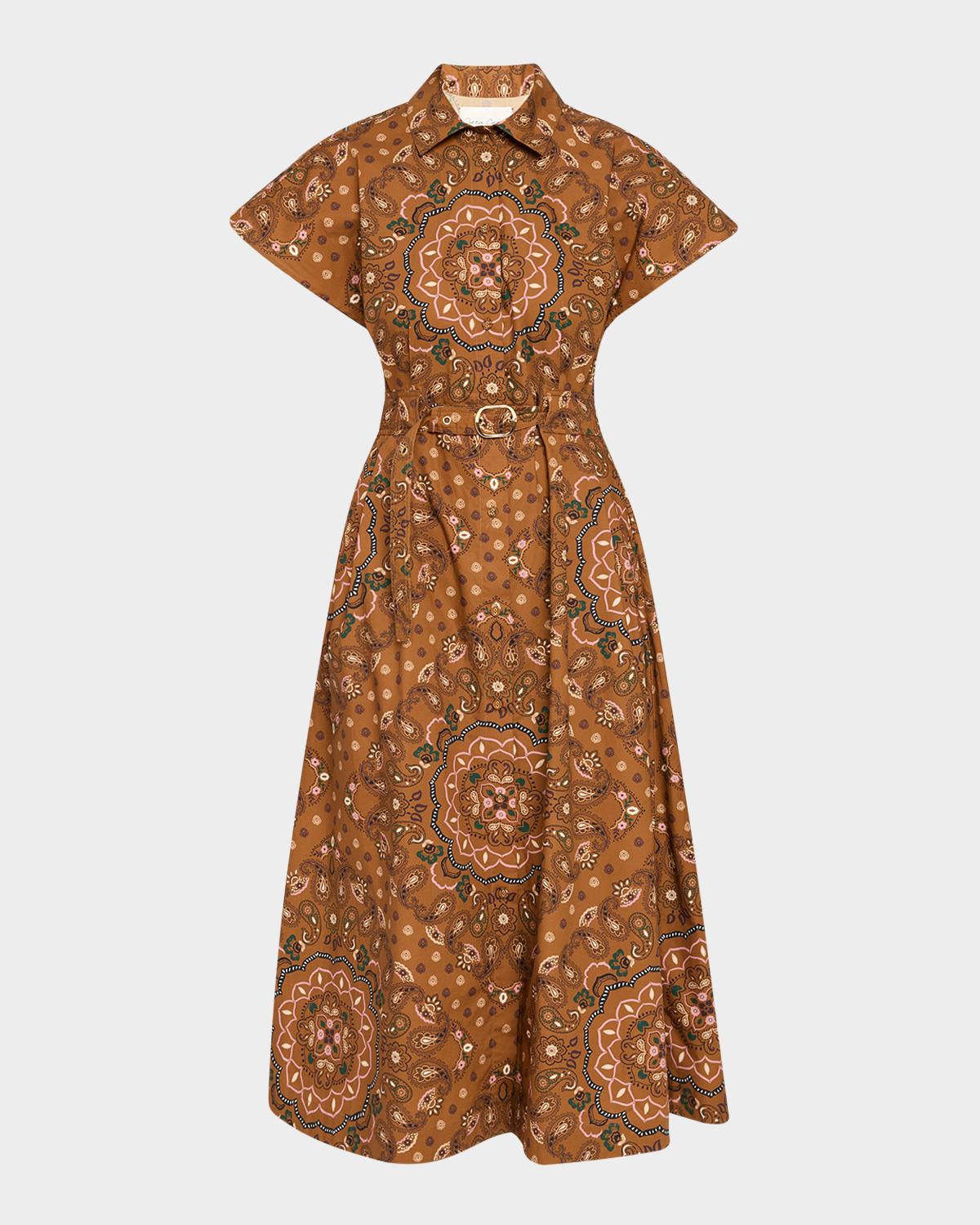 Cara Cara Sawyer Floral Cotton Poplin Midi Shirtdress