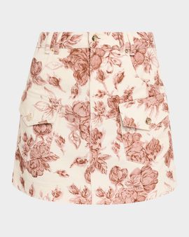 Cara Cara Wayne Floral Denim Miniskirt