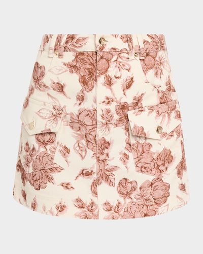 Cara Cara Wayne Floral Denim Miniskirt