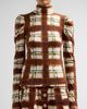 Cara Cara Women's Chira Blurred Plaid Turtleneck Top - 5